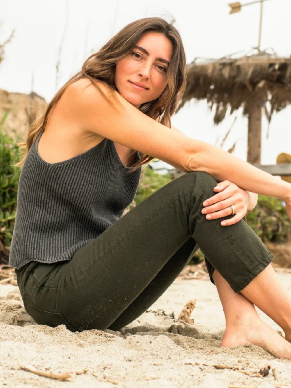 NWT Outerknown 100% Organic Cotton SEA Jeans Dune High Rise Slim Pine Women's 25